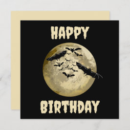 ハロウィンハーベストフルムーンアンドナイトフライトこうもり カード