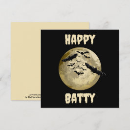 ハロウィンハーベストフルムーンアンドナイトフライトこうもり カード