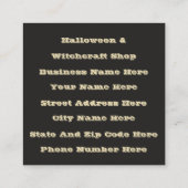 ハロウィンハーベストフルムーンアンドナイトフライトこうもり スクエア名刺 (裏面)