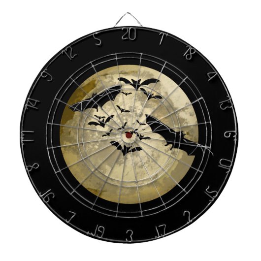 ハロウィンハーベストフルムーンアンドナイトフライトこうもり ダーツボード (正面)