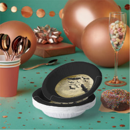 ハロウィンハーベストフルムーンアンドナイトフライトこうもり ペーパーボウル