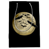 ハロウィンハーベストフルムーンアンドナイトフライトこうもり ミディアムペーパーバッグ (正面)