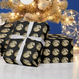 ハロウィンハーベストフルムーンアンドナイトフライトこうもり ラッピングペーパー