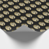 ハロウィンハーベストフルムーンアンドナイトフライトこうもり ラッピングペーパー (角)