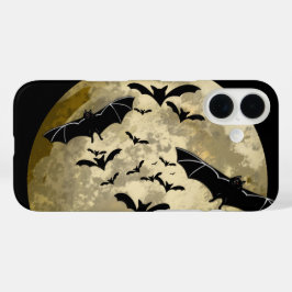 ハロウィンハーベストフルムーンアンドナイトフライトこうもり iPhone 16ケース