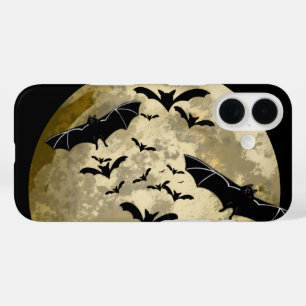 ハロウィンハーベストフルムーンアンドナイトフライトこうもり iPhone 16ケース