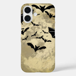 ハロウィンハーベストフルムーンアンドナイトフライトこうもり iPhone 16ケース