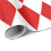 ハロウィンハーレクイン赤い白いジェスター ラッピングペーパー (ロールコーナー)