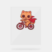 ハロウィンバイクリードの吸血鬼キャット – Cute 不気味 K アクリルサイン (正面)