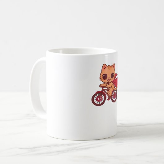 ハロウィンバイクリードの吸血鬼キャット – Cute 不気味 K コーヒーマグカップ (正面左)