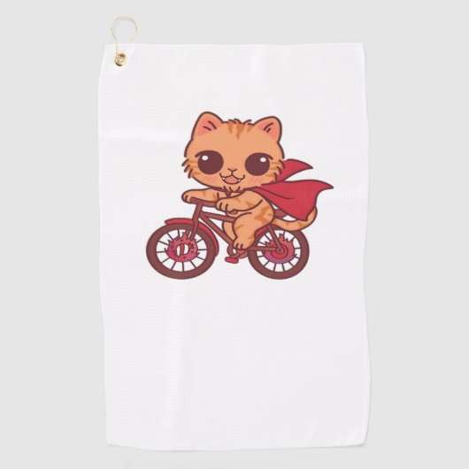 ハロウィンバイクリードの吸血鬼キャット – Cute 不気味 K ゴルフタオル (正面)
