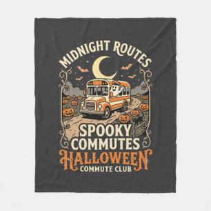 ハロウィンバスドライバーミッドナイトルート フリースブランケット