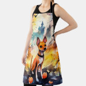 ハロウィンバセンジとカボチャ怖い エプロン (インサイチュ)