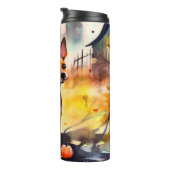 ハロウィンバセンジとカボチャ怖い タンブラー (回転右)