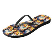 ハロウィンバセンジとカボチャ怖い ビーチサンダル (アングル)