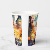 ハロウィンバセンジとカボチャ怖い 紙コップ (右)