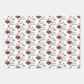 ハロウィンバニーラッピング紙フラットシートセット3 ラッピングペーパーシート (正面)