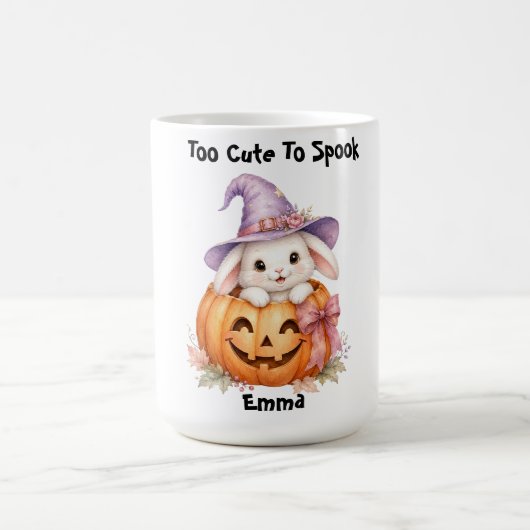 ハロウィンバニー カボチャ 名前入り マグカップ (中央)