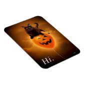 ハロウィンバルーンの上の猫 マグネット (右側)