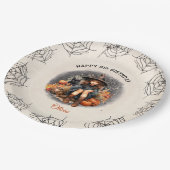 ハロウィンバースデーパーティーウィッチ紙プレート ペーパープレート (アングル)