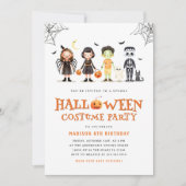 ハロウィンバースデーパーティーキッズ不気味招待状 招待状 (正面)