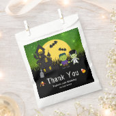 ハロウィンバースデーパーティースモンスターズ緑 フェイバーバッグ (クリップ留めされた状態)