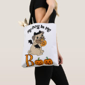 ハロウィンパグドッグ トートバッグ (クローズアップ)