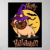 ハロウィンパグポスター ポスター (正面)