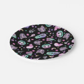 ハロウィンパステルゴシック薬室と墓地 ペーパープレート (アングル)