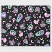 ハロウィンパステルゴシック薬室と墓地 ラッピングペーパー (フラット)