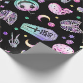 ハロウィンパステルゴシック薬室と墓地 ラッピングペーパー (角)