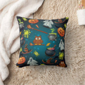 ハロウィンパターンかわいい クッション (ブランケット)