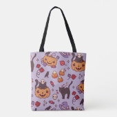 ハロウィンパターンの装飾 トートバッグ (裏面)