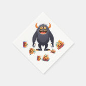 ハロウィンパターンオン スタンダードカクテルナプキン (角)