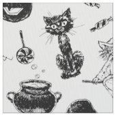 ハロウィンパターンデザイン ファブリック (クローズアップ)