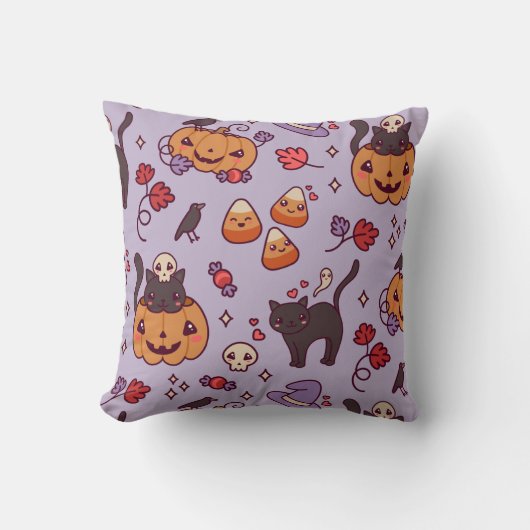 ハロウィンパターンデザイン マグカップ クッション (正面)