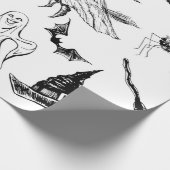 ハロウィンパターンデザイン ラッピングペーパー (角)