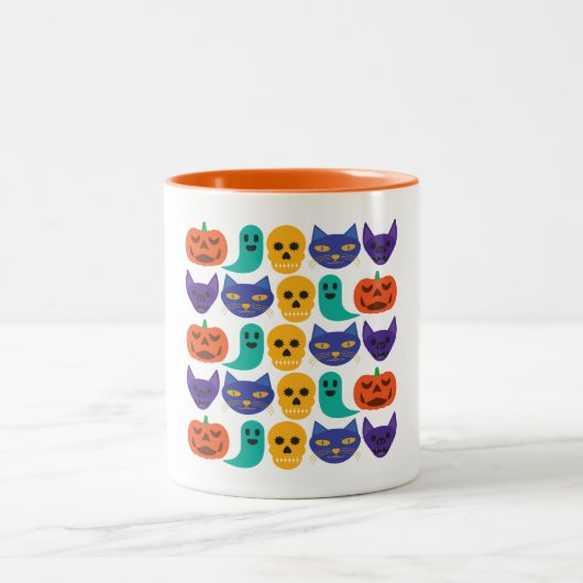 ハロウィンパターンマグ ツートーンマグカップ (中央)