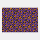 ハロウィンパターン怖いカボチャのクモの巣 ラッピングペーパーシート (正面)