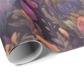 ハロウィンパターン用水色ユニコーン ラッピングペーパー (ロールコーナー)