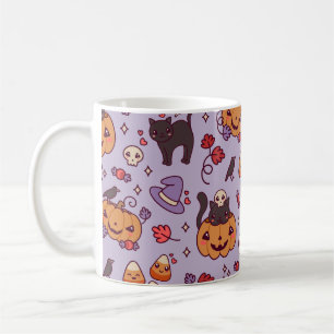ハロウィンパターン装飾 コーヒーマグカップ