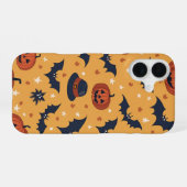 ハロウィンパターン電話ケース iPhone 16ケース (裏面横)