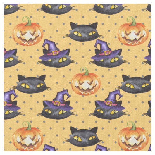 ハロウィンパターン1 ファブリック (クローズアップ)