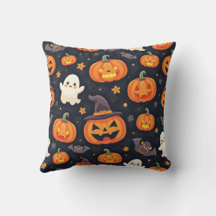 ハロウィンパターン（の模様が）あるデー枕（編集） クッション