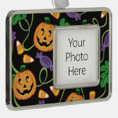 ハロウィンパターン シルバープレートフレームオーナメント (右)