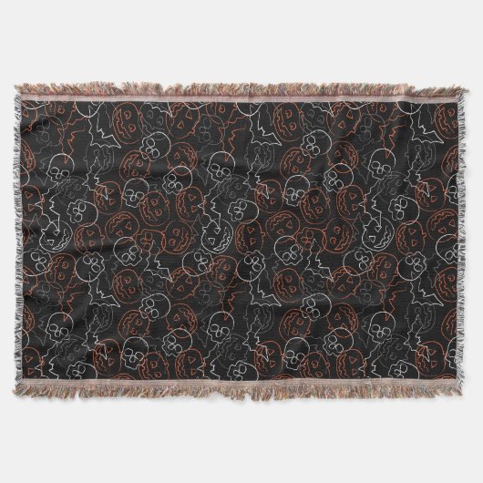 ハロウィンパターン スローブランケット (正面)