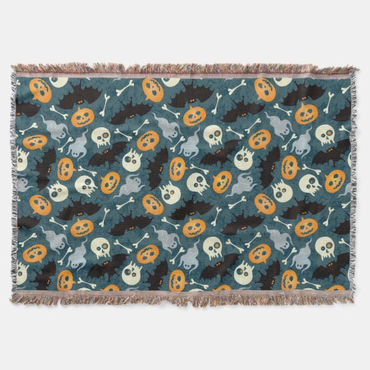 ハロウィンパターン スローブランケット (正面)