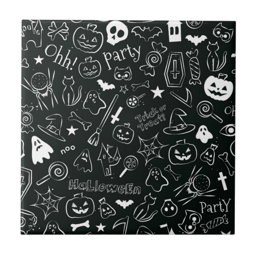 ハロウィンパターン タイル (正面)