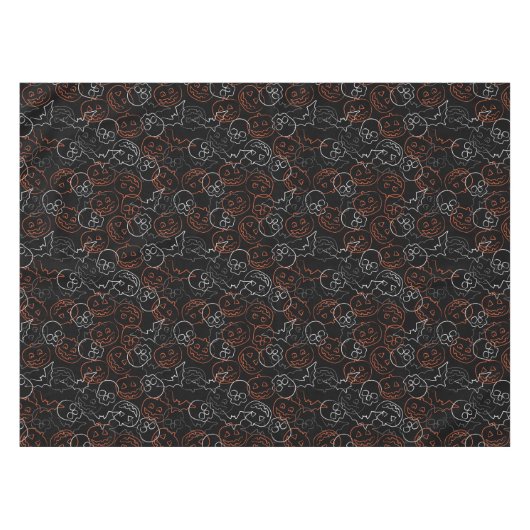 ハロウィンパターン テーブルクロス (正面(横))