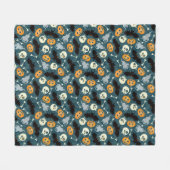 ハロウィンパターン フリースブランケット (正面(横))